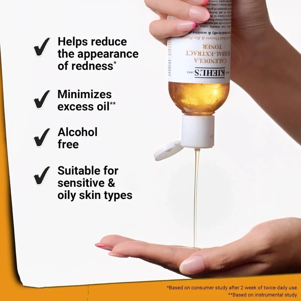 🌼 Kiehl’s Calendula Herbal Extract Alcohol-Free Toner | Soothing Botanical Toner